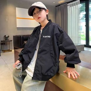 帅气休闲上衣 男童春秋款 2025新款 儿童春秋装 棒球服中大童夹克时尚