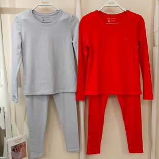 蓬软锁温套装 香蜜闺秀24305019长绒棉质保暖女式 圆领打底秋衣秋裤