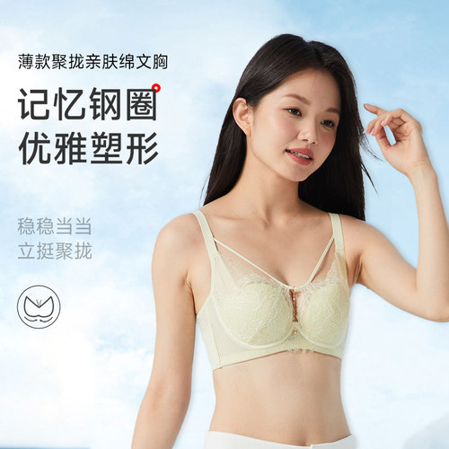 香蜜闺秀25212008女士b杯内衣薄款聚拢记忆钢圈收副乳调整型文胸