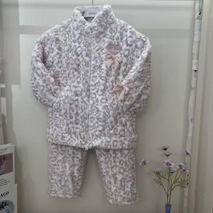 香蜜闺秀25403081水貂绒女士冬款 可外穿 三层夹棉加厚家居服套装