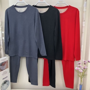 10A抑菌抗静电保暖加厚款 香蜜闺秀25425001男士 蚕丝羊绒蚕丝套装