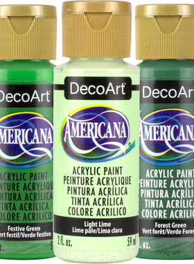 绿色（一）美国DecoArt原装进口da颜料香薰油画玻璃彩绘丙烯颜料