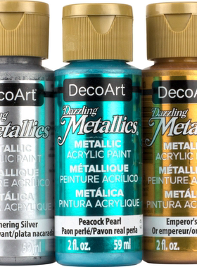 网红产品美国DecoArt原装进口香薰石膏DA丙烯亚克力颜料金属色