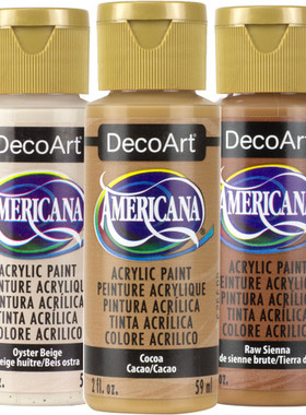 棕色系套装美国DecoArt原装进口石膏蜡烛、绘画颜料da丙烯颜料