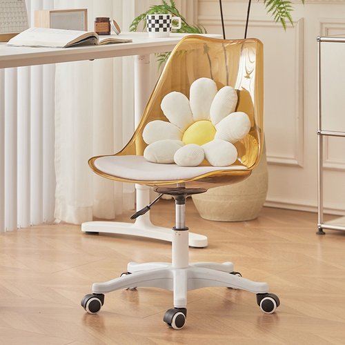 透明椅子女生我是电脑椅可爱写字化椅亚克力家用旋转书桌
