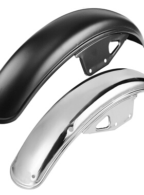 GN125前挡泥板 摩托车复古改装配件前沙板前挡泥瓦黑色电镀不锈钢