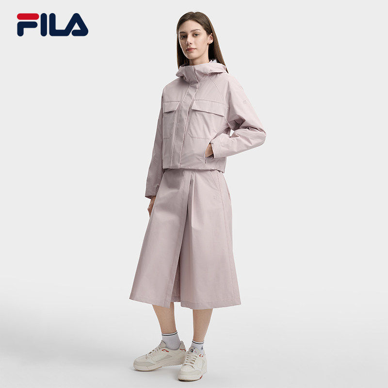 FILA 斐乐官方女士梭织外套2026夏款舒适连帽夹克上衣F11W623704F