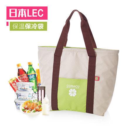 日本LEC户外保温包露营野餐便当饭盒保鲜保冷超大容量手提购物袋
