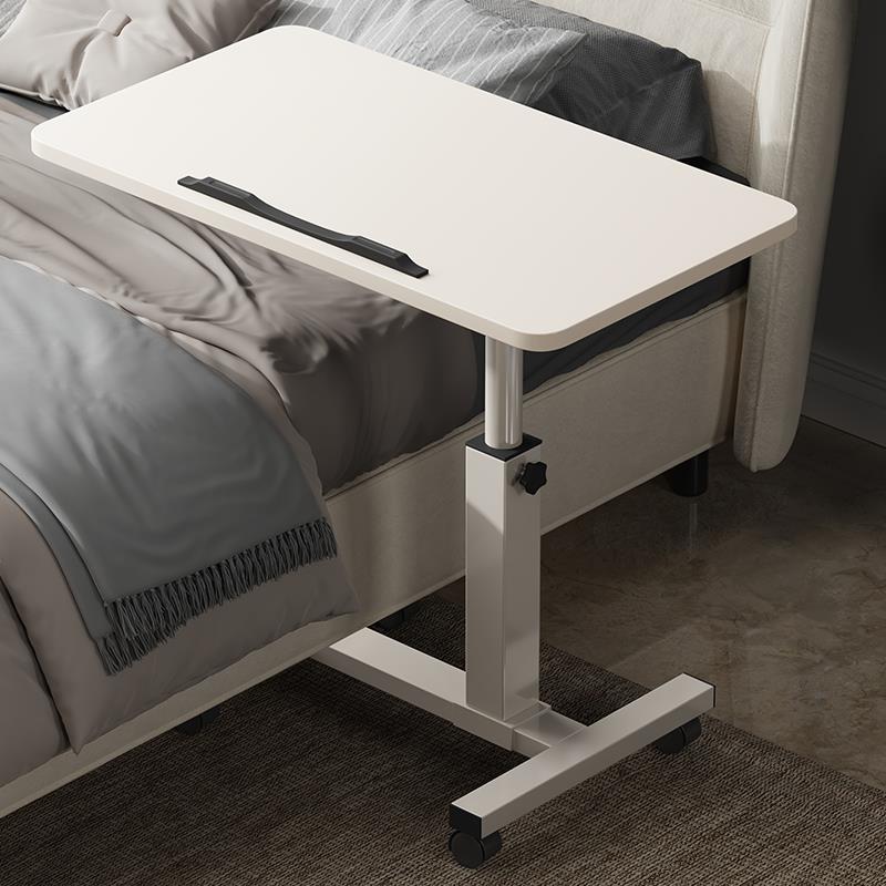 床边桌可折叠升降电脑桌办公桌子长方形学习桌床头书桌带轮简易出