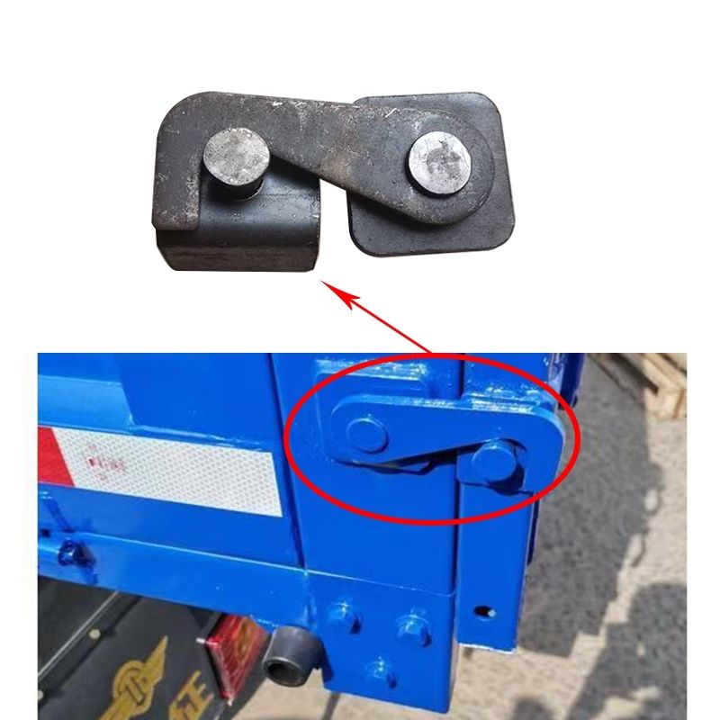 速发五征三轮车时风农用车改装翻斗配自件卸车后门保险钩挡板安全