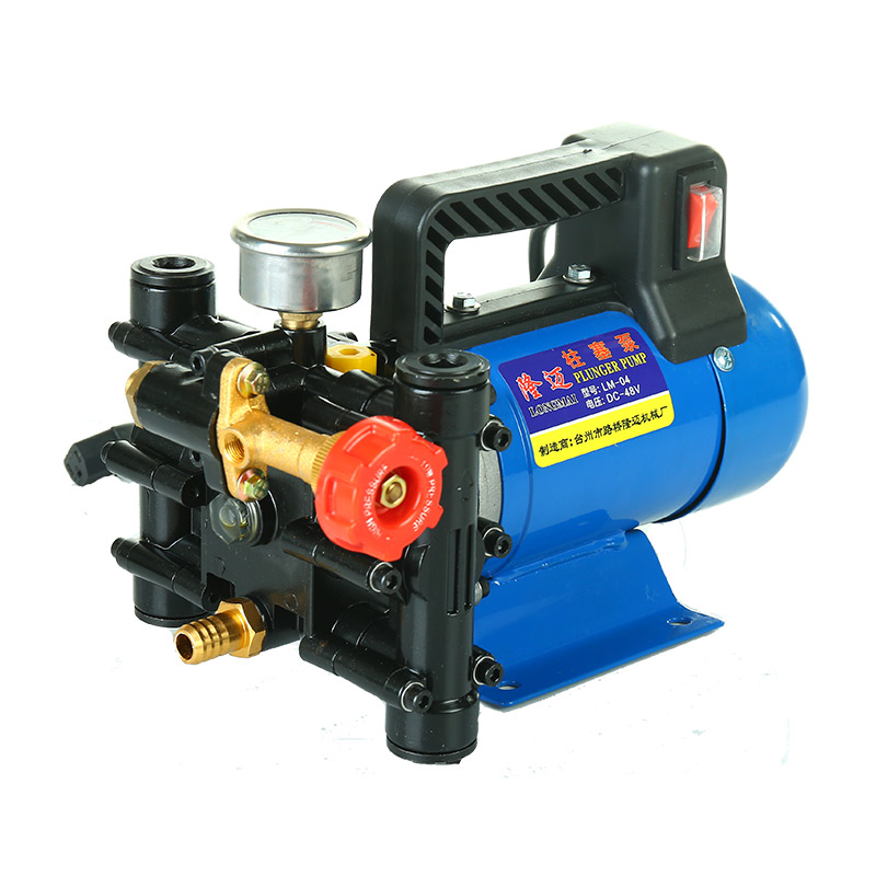 速发农用12V48V220V高压电动打药机喷雾器柱塞打药泵高压打果园手