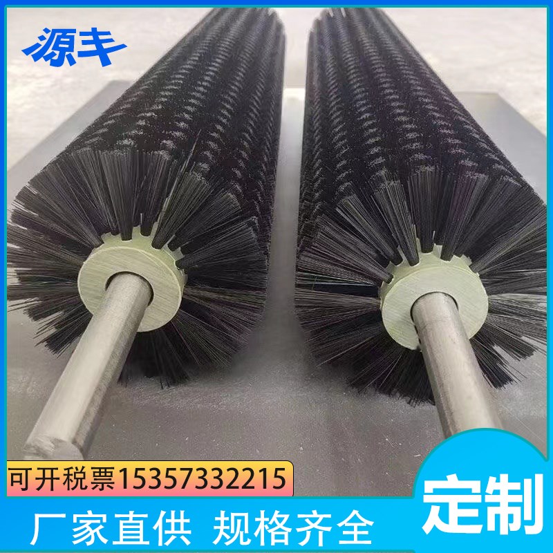速发工业毛刷辊滚筒刷清洗尼龙丝刷空心毛刷轮圆柱刷除尘清扫包邮图片