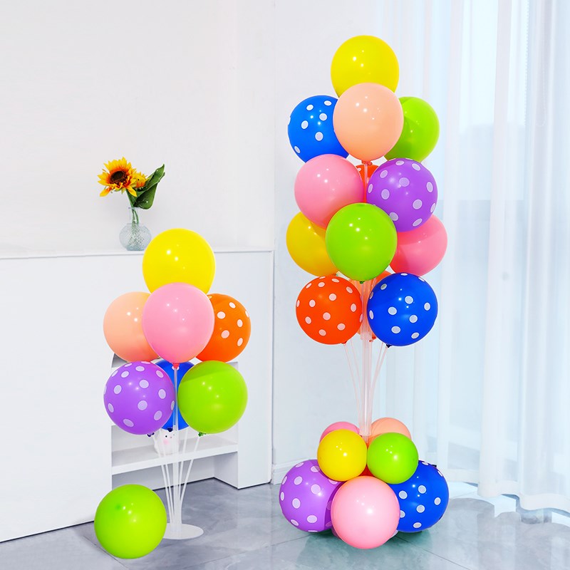 速发气球立柱儿童周岁生日派对装饰男孩宝桌飘景照围氛道具场拍布
