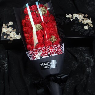 速发5香朵1皂花玫瑰花礼盒圣诞节用意礼品实创生日礼物花肥皂花