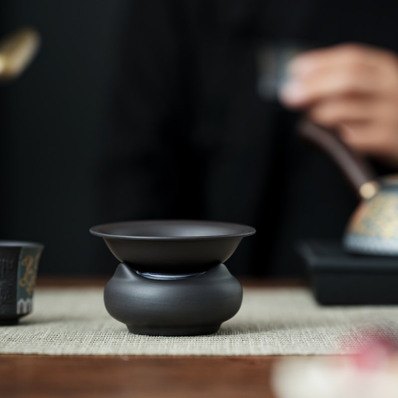 速发紫砂茶漏套组家用功夫茶具泡茶过滤组过滤网茶道茶台配件高档