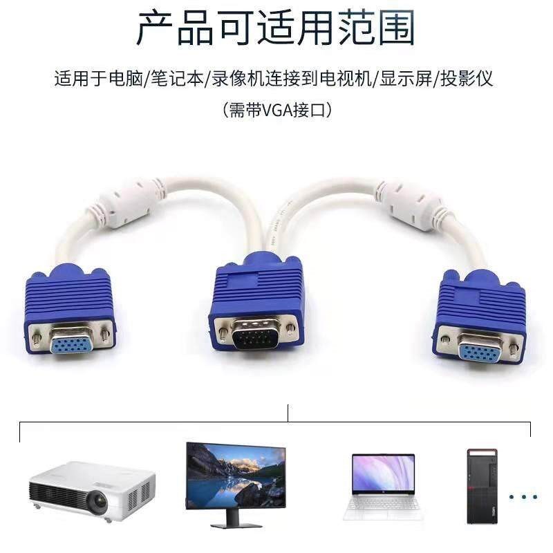 速发全新 VGA转AV转换器PC主机转TV 电脑转老电视AV PC TV