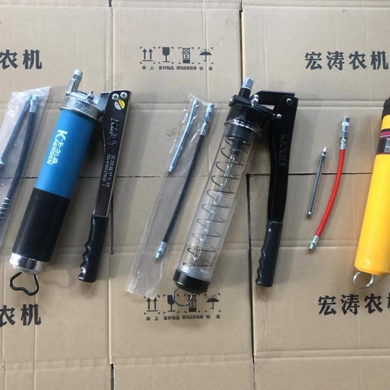 速发手动黄油虫链 条式毛毛枪黄油弹高压单双压枪挖机打黄油枪