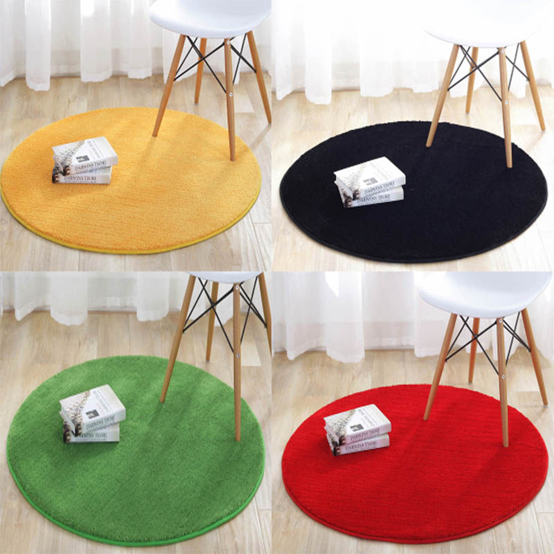 速发金篮色圆形地毯电脑转椅吊黄红色拍照地垫草坪绿色防滑幼儿园