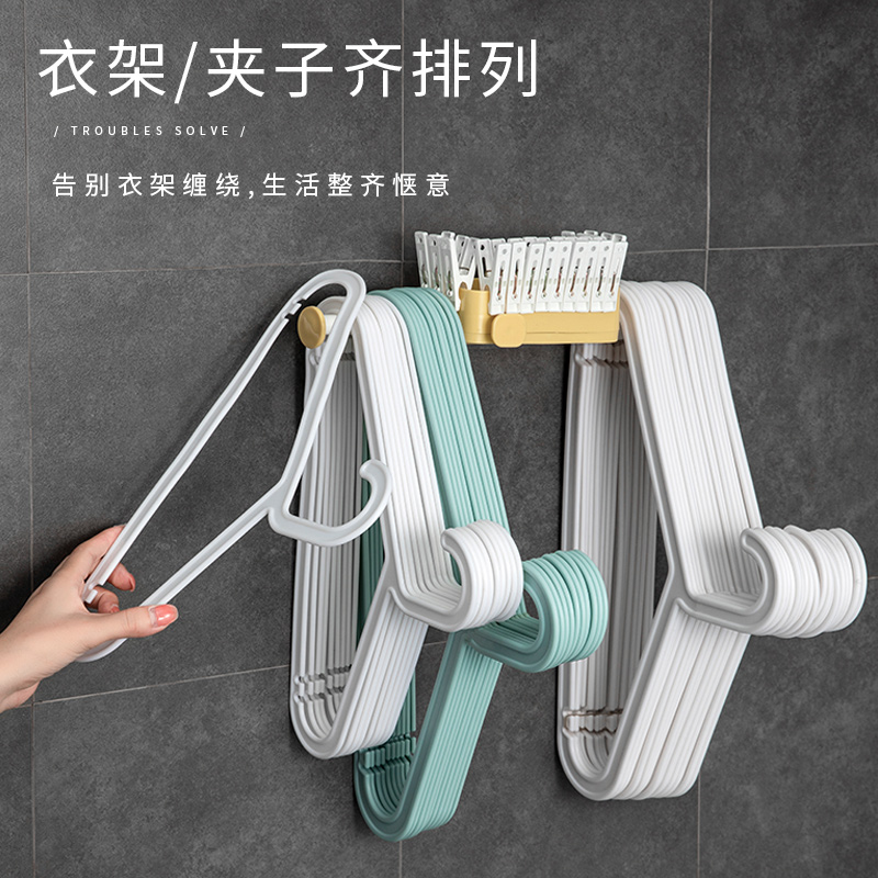 速发浴室隐藏式皂架夹子衣纳架晾晒整理架台收撑衣挂架洗衣衣置物