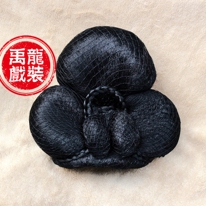 速发发剧头饰越剧正娘头饰花旦卧凤发髻戏剧假发偏京髻贵妃公主红