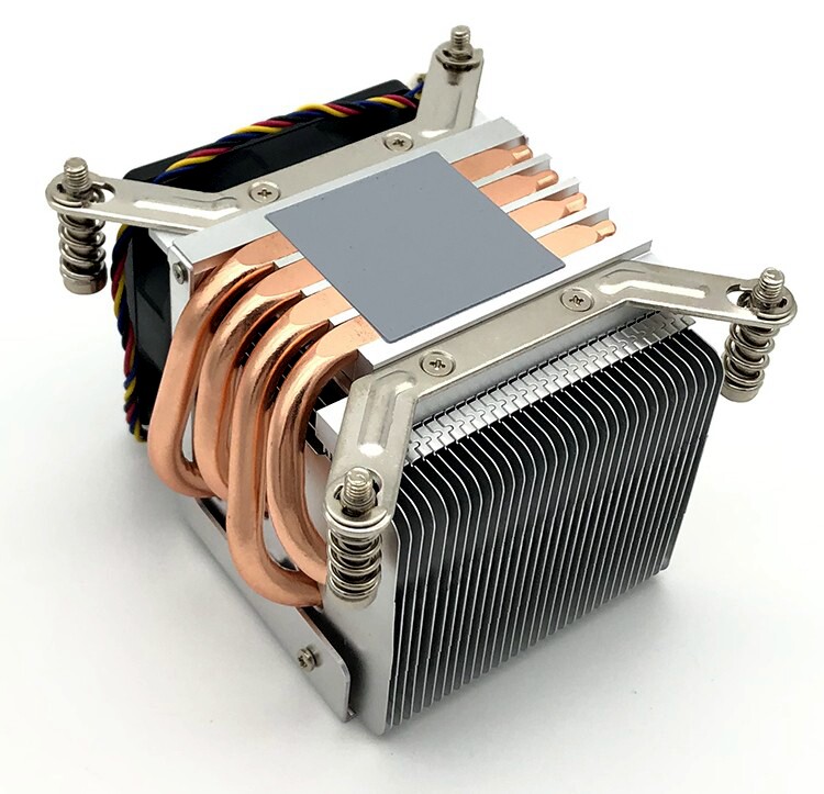 适用2u服务器侧吹cpu散热器115x 1366 2011接口4根纯铜热管温控