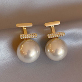 复古气质两戴仿珍珠耳环女2025新款 轻奢小众耳钉高级感耳饰 爆款