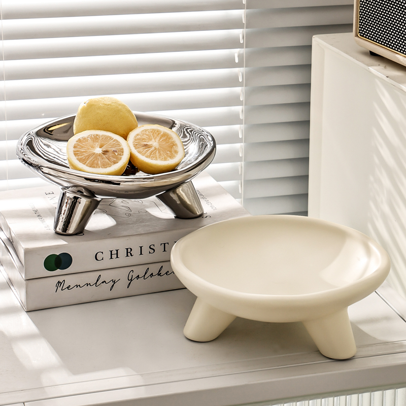 个性ins奶油风三足高脚水果盘