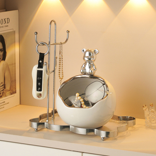 玄关钥匙收纳摆件进门入户鞋柜门口入门桌面客厅玄幻锁匙装饰品