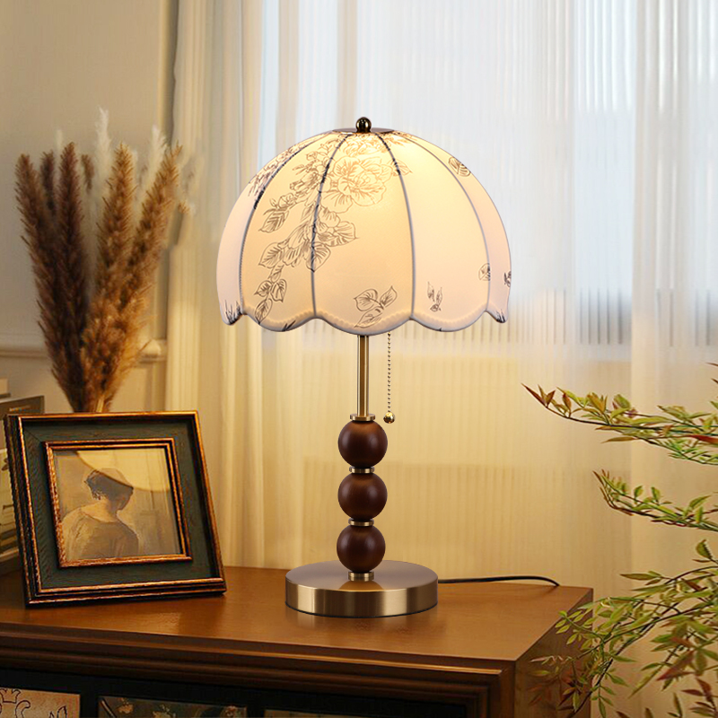 尚叙中古风实木复古卧室床头灯