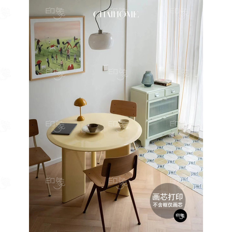 极简大幅色彩抽象时髦创意暖融简约野兽派客厅餐厅艺术装饰画墙画