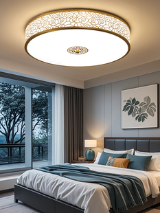 新中式 吸顶灯卧室全铜中国风客厅铜灯走廊房间餐厅祥云轻奢书房灯