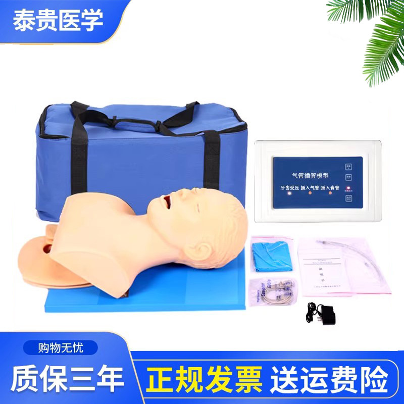 电子人体气管插管模型J5S口鼻咽成人气道急救医学护理培训人体模型