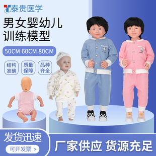 泰贵医学 仿真男女婴幼儿模型50cm60cm80cm娃娃照护专业职业技能培定考核