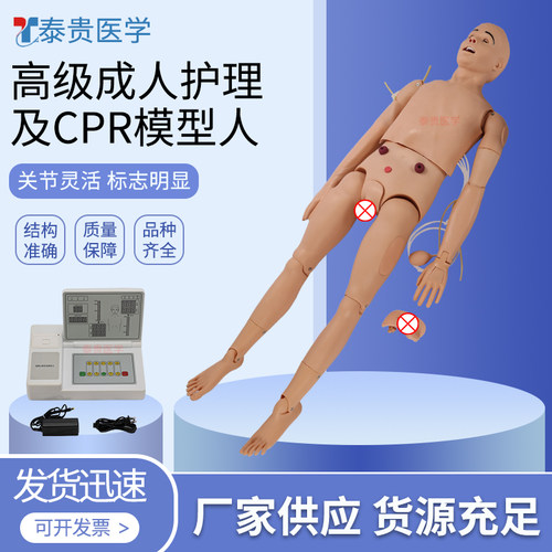 泰贵医学 高级成人护理及CPR模型人 心肺复苏人工呼吸训练考核肌肉注射静脉穿刺褥疮护理广场褥疮护理TG/3000