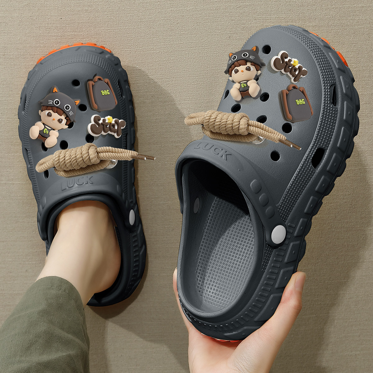 洞洞鞋男款夏季外穿防滑防臭拖鞋