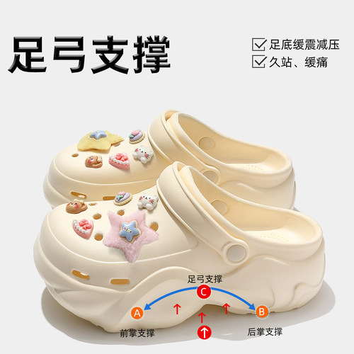 泡芙云朵洞洞鞋女款外穿2026新款