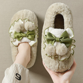 棉拖鞋 冬天 室内家居防滑加厚底毛绒保暖棉鞋 女士冬季 包跟2026新款