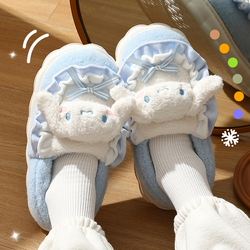 玉桂狗月子棉拖鞋女士冬季新款