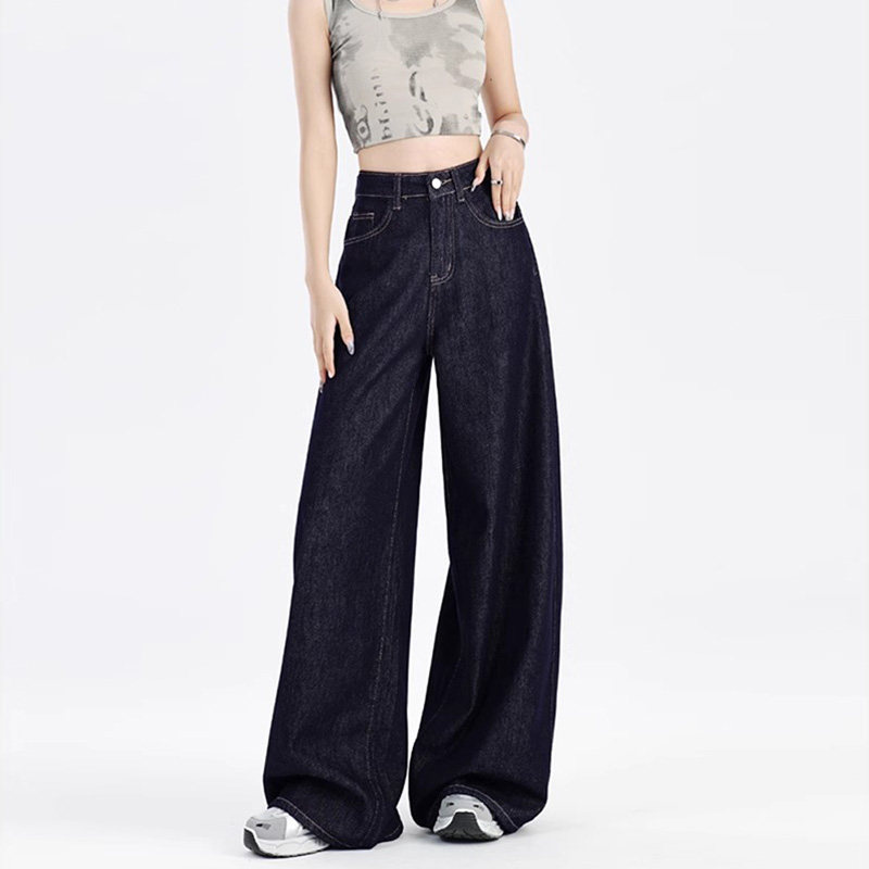 丹宁蓝阔腿牛仔裤女秋冬新款胖mm大码显瘦梨型身材高腰宽松慵懒风,女装/女士精品,大码裤装,淘宝优惠券,粉丝福利购,淘宝优惠卷