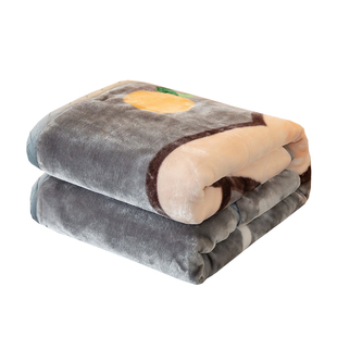 小毯子空调毯被子珊瑚绒儿童宿舍单人盖毯 拉舍尔毛毯双层加厚 冬季