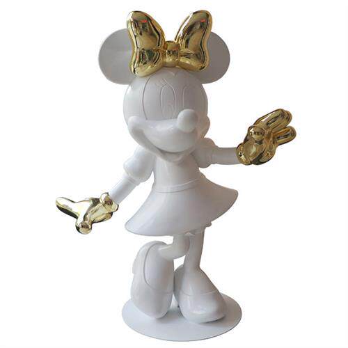 玻璃钢卡通雕塑玻璃钢米妮米老鼠雕塑室内家具轻奢美陈摆件雕塑