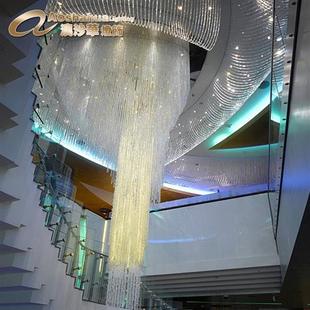 酒店大堂吊灯售楼部沙盘别墅会所大型水晶灯非标工程灯具