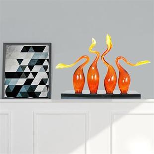 高档树脂装 饰摆设仿琉璃陈设艺术品酒店大堂雕塑摆件