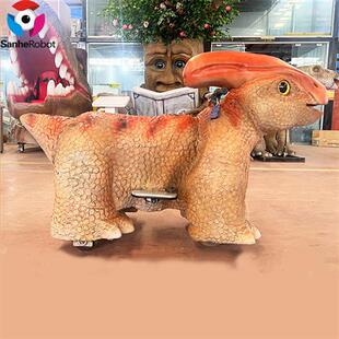 电动小车厂家直销 仿真铠甲恐龙童车儿童游乐骑行设备可投币扫码