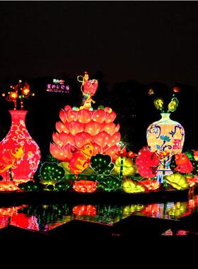中国彩灯春节元霄花灯会灯饰国庆彩灯会展装饰迎春灯会场地布置