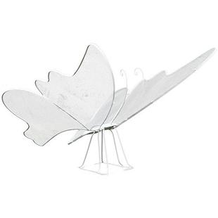 铁艺发光镂空蝴蝶不锈钢雕塑花园林小区庭院草坪景观小品装 饰摆件