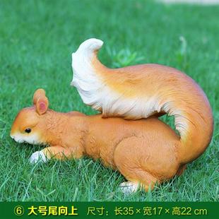 玻璃钢仿真松鼠雕塑户外动物景观小品花园林草坪装 饰爬树松鼠摆件