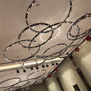 饰灯具 现代风酒店餐厅大堂灯饰艺术工程灯设计创意水晶吊灯装