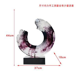 创意透明树脂仿琉璃工艺品摆件家居装 饰酒店会所现代简约树脂摆件