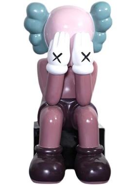 网红芝麻街大摆件潮牌卡瓦斯公仔玻璃钢雕塑客厅门店大型装饰